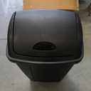 Trash Can, Plastic Swing Top Kitchen Trash Can,Heavy Duty Garbage bin with lid,Odor-Proof & Leak-Proof Design for Home, Office, or Bathroom (Black)  Size : 28"x 9"x13.5"