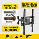 ZeboZap ZZTVA8044 Outdoor TV Mount | Weather Proof - Mount on Vinyl Siding, Stucco, Brick and Stone for Patio, Backyard | Holds 154lbs Upto 75" TV