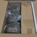 Nintiue Dimmable Floor Lamp, 3 x 800LM LED Edison Bulbs Included, Industrial Floor Lamp Standing Tree Lamp with Elegant Teardrop Cage Heads Tall Lamps for Living Room Bedroom-Grey (Grey-70 inches)