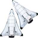 ArtCreativity Space Shuttle Inflates, Set of 2, 14 Inch Long, Outer Space Themed Party Decorations & Pretend Play Toys for Kids 3+
