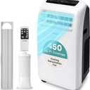 SereneLife Small Air Conditioner Portable 12,000 BTU with Built-in Dehumidifier - Portable AC Unit for Rooms up to 550 sq ft - Remote Control, Window Mount Exhaust Kit