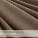 l05 Inch Linen 100% Light Blocking Curtains Drapes 105 Inches Long 2 Panels Set for Bedroom Neutral Pinch Pleated Black Out Thermal Light Brown Curtain for Summer Heat Energy Efficient Latte