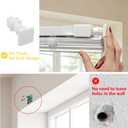 No Tools No Drill 1" Cordless Mini Blinds, Horizontal Light Filtering Blind, Vinyl Blinds for Indoor Windows 38.5" W x 48" H, White.