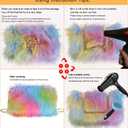 FHQHTH Faux Fox Fur Purse Fuzzy Handbags for Women Evening Handbags Al alloy Shoulder Strap