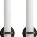Black Wall Sconces, 18 inch Modern Wall Sconces Set of Two 18W 3000K LED Dimmable Bathroom Sconces with Acrylic Shade Indoor Wall Lights for Bedroom Living Room Hallway Stairway