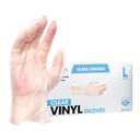 ForPro Disposable Vinyl Gloves, Clear, Industrial Grade, Powder-Free, Latex-Free, Non-Sterile, Food Safe, 2.75 Mil. Palm, 3.9 Mil. Fingers, Large, 100-Count (L)