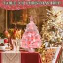 HMASYO Small Christmas Tree with Lights and Ornaments, 22 Inch Pink Tabletop Mini Christmas Tree with Light, Star Topper, DIY Artificial Table Top Xmas Tree for Holiday Indoor Home Decoration