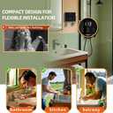 Tankless Water Heater Electric ，110v 0-3500W Whole House Tankless Hot Water Heater with Led Temperature Display for Indoor or Outdoor Black-5 Years Quality Assurance