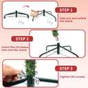 16 Inch Metal Christmas Tree Stand for 4 to 10ft Christmas Trees, Heavy Duty Folding Christmas Tree Stand, Universal Artificial Christmas Tree Stand Replacement