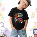 First Day of School Shirt Girls Boys Back to School Pre-K Shirt First Grade Funny Short Sleeve Tee Cotton