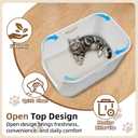Extra Large High Sided Litter Box,22.6"14.8"13.8" XL Cat Litter Box for Indoor Cats,Jumbo Cat Box for Big Cats,Open Top Tall Litter Pan with High Wall,Easy to Clean,Anti-Splashing Design