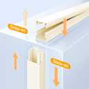 Delamu 157in Cord Covers for Wires on Wall, Cord Hider for 1 Cord, Paintable Cable Hider, Cable Management Wire Covers for Cords, L15.7 W0.55 H0.4in, Beige