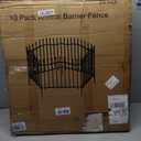 10 Panels No Dig Garden Fence - 24in H x 22.5ft L, Reinforced Square Tube Rustproof Metal Animal Barrier for Dogs & Rabbits, Outdoor Decorative Border Fencing for Yards & Gardens