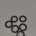 10Pcs Oil Resistant Rubber Washers 1 1/2" OD x 1" ID x 1/8" Thickness Black Neoprene Industrial Flat Rubber Spacer