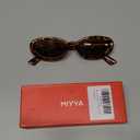 miyya Trendy Polarized Sunglasses Women, Oval Sunglasses for Women Men, Retro Sun Glasses for Women 2024, UV Protection (Tortoise/Brown)