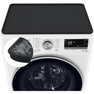Washer and Dryer Covers, 27“ x 27" Washer and Dryer Top Protector Non-slip Washing Machine Cover Silicone Rubber Mat Support Heat Washer Dryer Top Covers for Laundry Kitchen Home (1PC Black)
