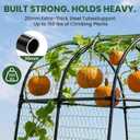 Heavy Duty Garden Arch Trellis for Climbing Plants, 20mm Thick Rustproof Metal Frame, Easy Assembly No Tools, 7.2ft Tall Vine Support with Netting & Gloves for Cucumbers Beans Roses