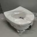 Medline 5" Raised Toilet Seat with Lock, No Arms, White, 400 lb Capacity - Easy Installation - Elderly & Disabled Bathroom Aid