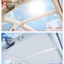 Zanch 2025 Tesla Model 3 Sunshade Roof [No-Sag, Heat Insulation] No Gaps Foldable Roof Glass Sun Shade for for Tesla Model 3 2020~2026 Highland Accessories (Grey)