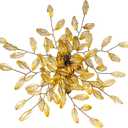 ITOS365 Napkin Rings Set of 12 for Dining Table Decoration Parties Everyday Metal Napkin Holder Leaf Gold (Pack of 12)