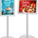 Pedestal Sign Holder Stand 11"x17", Heavy Duty Standing Sign Holder