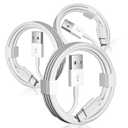 3 Pack iPhone 16 Car play Cable USB A to USB Type C Charging Charger for iPhone 17 Air/16e 16 Plus 15 Pro Max Plus Data Cord, iPad Pro 12.9 10 Gen,Samsung Galaxy Tab A7 A8 A9 S10+ S9 S8 S7 Note 10 S10