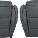 FZJDSD Black Front Driver & Passenger Side Bottom Replacement Perforated Microfiber Leather Seat Covers Compatible with Lexus GS350 F Sport 2013 2014 2015 2016 2017 2018 2019 2020