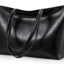 KALIDI Tote Bag Zipper Shoulder Bag Faux Leather Purses Satchel for Women Casual Handbag Work Dating College