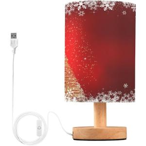 senya Table Lamp Bedside Lamps for Bedroom Nightstand Lamp with USB C Charging Ports and AC Outlet Sparkle Christmas Tree for Living Room Office Desk (multi 5)