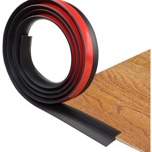 Floor Transition Strip Self Adhesive Carpet & Flooring Transitions Edging Trim Strip PVC Threshold Transitions Suitable for Threshold Height Less Than 5mm (10Ft, Black)