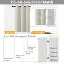 Simplebrand Natural Room Darkening Curtains for Bedroom 63 Inch Length 2 Panels Set, Thermal Insulated Energy Saving Curtains for Kids Room, Grommet Solid Nursery Window Treatment Drapes, W40 x L63