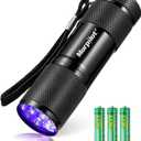 Morpilot Black Light Flashlight Mini UV Flashlight: 395nm Blacklight Flashlights, 9 Led Pet Urine Detector Light for Dog/Cat, Dry Stains, Resin Curing, Bed Bug (1 pack)