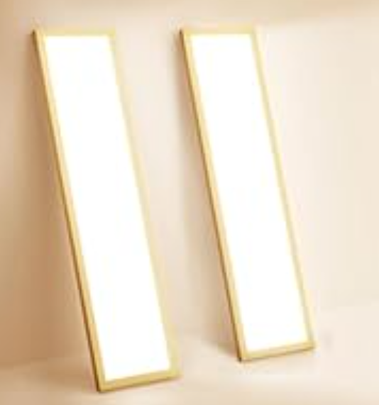 AIKVSXER 1x4 LED Flat Panel Light Surface Mount for Auditoriums Hotel-50W 5500LM 120V 3000K/4000K/5000K Triac Dimming 10%-100% Kitchen Lights Ceiling Flush Mount (2 Pack)