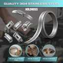 60-Piece Stainless Steel Hose Clamp Kit Adjustable Worm Gear Clamps for Plumbing, Automotive & Mechanical Use 304 Stainless Steel, 16-25mm & 19-29mm (0.5 Width), 5/16 for Others (Pack 4)