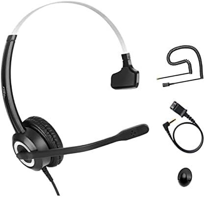 Cisco Phone Headset Mic Noise Cancelling Compatible with Cisco Phones 6861 7942g 7965g 8841 8851 8861 8945 8961 Series Model Includes U10 RJ9 Cord and 3.5mm Jack Adapter