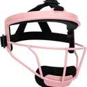 Dinictis Softball Face Mask, with Wide Field Vision, Lightweight and Comfortable, Suit for All Ages - Durable and Safety Fielder Head Guard- Pink-(S)