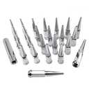 Wheel Spike Lug Nuts & Cone/Conical Bulge Seat kit M14x1.5 Compatible with GMC Yukon Suburban GMC Ford F250 F350 RAM 2500 Sierra 3500 More Replace 24+1 pcs