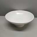 Onniyor 10 Inch Ceramic Fruit Bowl with Stand for Kitchen Counter, Large Serving Bowl for Dining Table, Modern Decorative Bowl for Home Decor & Gift, Elegant Versatile Vegetables Holder Storage, White