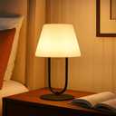 FUYO Cordless Table Lamp Waterproof, Rechargeble Shower Lamp, 3 Color-Temps & Dimmable Touch Desk Lamp, LED Night Light for Bathroom Patio Camping Restaurant Home (Black)