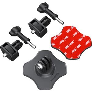 Flexible Adhesive Mount 3M Sticky Helmet Attachment Compatible with GoPro Hero 13 12 11 10 Max 9 8 7 6 Session Insta360 X5 X4 X3 X2 ONE DJI Osmo AKASO Action Cameras (2 Packs)