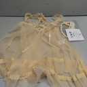 RoseSeek Women's 2 Piece Lace Mesh Babydoll Lingerie Set Sheer Chemise Nightgowns with Thongs Sleepwear, Size M