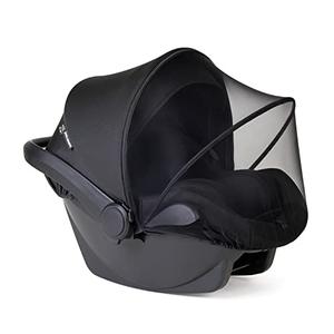 Beberoad Love 2-in-1 Car Seat Canopy - Universal Baby Car Seat Cover with Sunshade & Mesh Protection, 2-Way Zipper for Easy Access (Black)