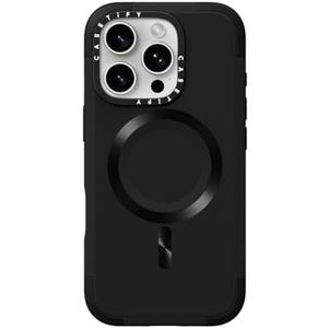 CASETiFY Force Case for iPhone 16 Pro [Slim / 6.6 ft. 3X Military Grade Drop Protection/Compatible with Magsafe] - Black