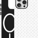Jusy Compatible with MagSafe Polka Dot Case for iPhone 16 Pro Max, Cute Aesthetic Polka Dots Magnetic Phone Case, Soft TPU and Hard PC Protective Phone Cover for Women Girls (Matte) - White