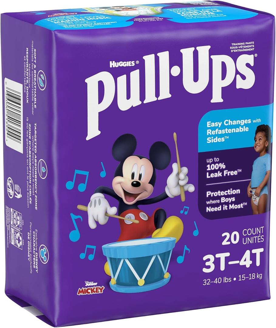 Pull-Ups Toddler Toddler Training Pants Size 3T to 4T 32 to 40 lbs. 51355, 80 Ct