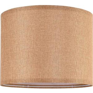 Brown Medium Drum Lamp Shades 13" Top x 13" Bottom x 10" High (Spider) Farmhouse Lampshades for Table Lamp & Bedside Lamp - DIY Shade-Handcrafted-Easy Assembly