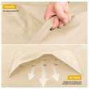 Patio Sofa Cover Waterproof 82 Inch, Heavy Duty 420D Oxford Outdoor 3-Seater Couch Cover, Windproof UV Resistant All Weather Protection Patio Furniture Cover, Durable Outdoor Sofa Protector Beige