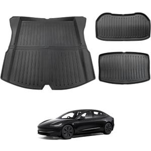 BestEvMod for Refreshed Model 3 Highland Cargo Liner Mat & Frunk TPE Protector Liner Compatible with 2024 2025 Refreshed Tesla Model 3 Highland Accessories (Trunk+Lower Trunk+Frunk Mat) BestEvMod for Refreshed Model 3 Highland Cargo Liner Mat & Frunk TPE Protector Liner Compatible with 2024 2025 Refreshed Tesla Model 3 Highland Accessories (Trunk+Lower Trunk+Frunk Mat)
