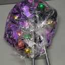 MACTING Whimsical Halloween Tree with Eyeball String Lights 5FT Black Pop Up Christmas Tree with 30 Eyeball Lights Collapsible Tinsel Pencil Curved Tree for Apartment Porch Indoor Outdoor Xmas Decor