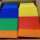 Sherr 60 Pack Classroom Storage Basket Small Plastic Basket for Organizing Crayon Pencil Container Storage Bin Tray Holder for Paper Shelf Back to School Office Supply 6.1"l x 4.3"w x 2.4"h (Colorful)